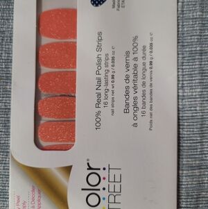 Color Street Coral Nail Strips